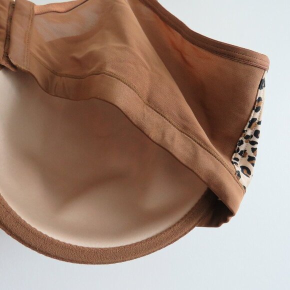 CACIQUE Smooth Boost Leopard Cheetah Print Bra - Size 44DDD - Picture 10 of 13